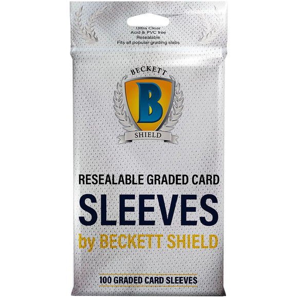 Beckett Shield Graded Sleeves 100 Count Clear