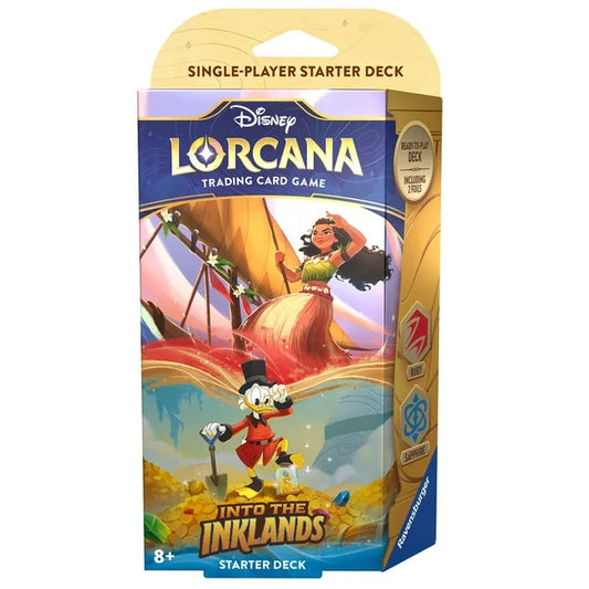 Disney Lorcana Into The Inklands Starter Deck Ruby & Sapphire