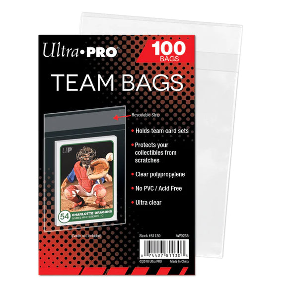 Ultra Pro Resealable Bags Team Bags 100ct